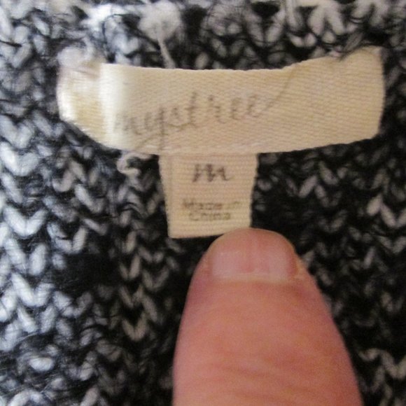 Mystree Women Black and White Open Cardigan size XS - Picture 9 of 9